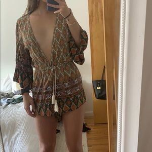 Patterned romper